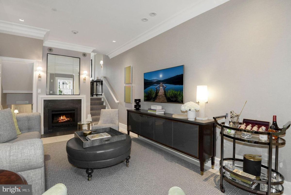 Fireplace, Interior, Living room, Recessed Lighting