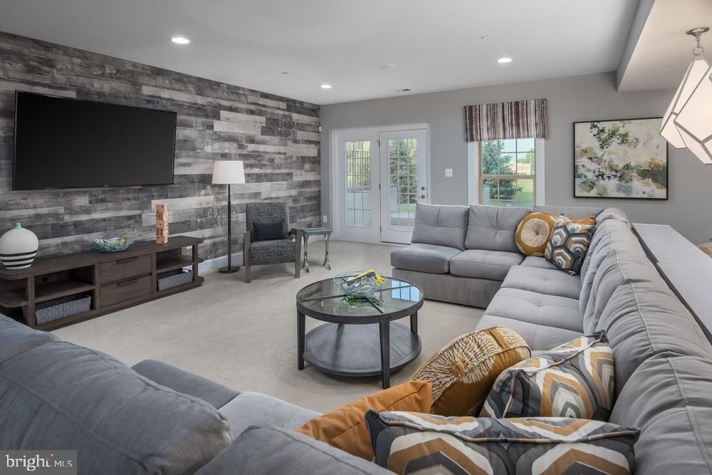 Interior, Living room, Recessed Lighting, Wooden Walls