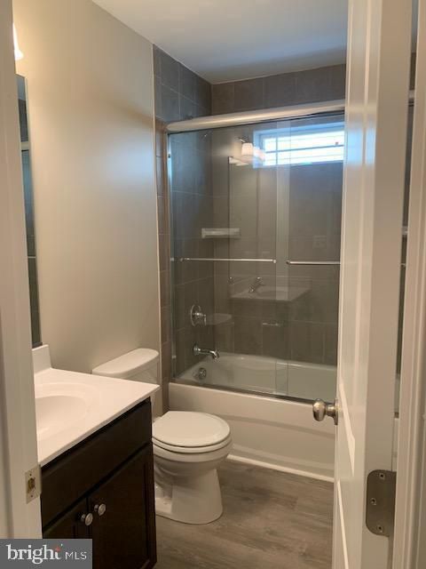 Bathroom, Glass Shower, Interior, Wood Texture Flooring