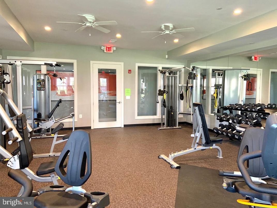 Fitness Equipment, Gym, Interior, Recessed Lighting
