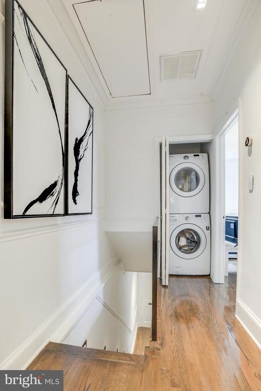 Interior, Recessed Lighting, Utility Closets, Washer, Wood Texture Flooring