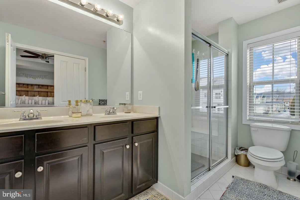 Bathroom, Dual Sink Vanities, Glass Shower, Interior