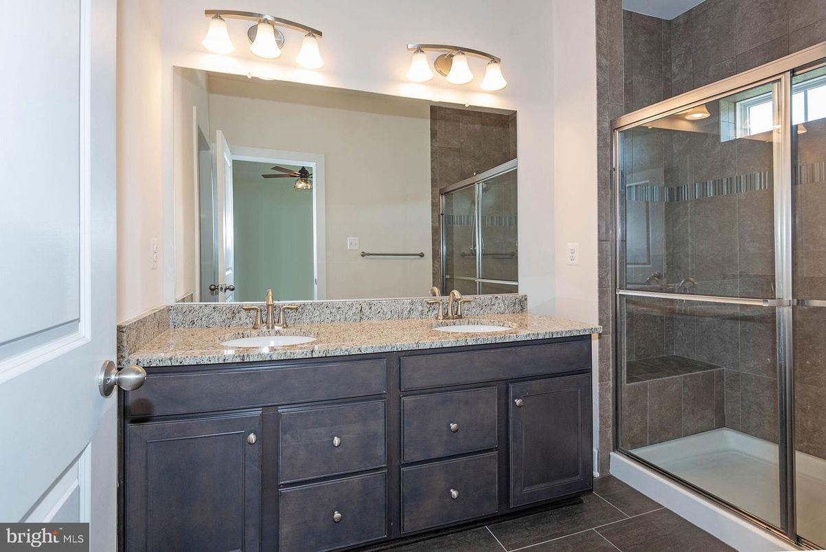 Bathroom, Dual Sink Vanities, Glass Shower, Interior
