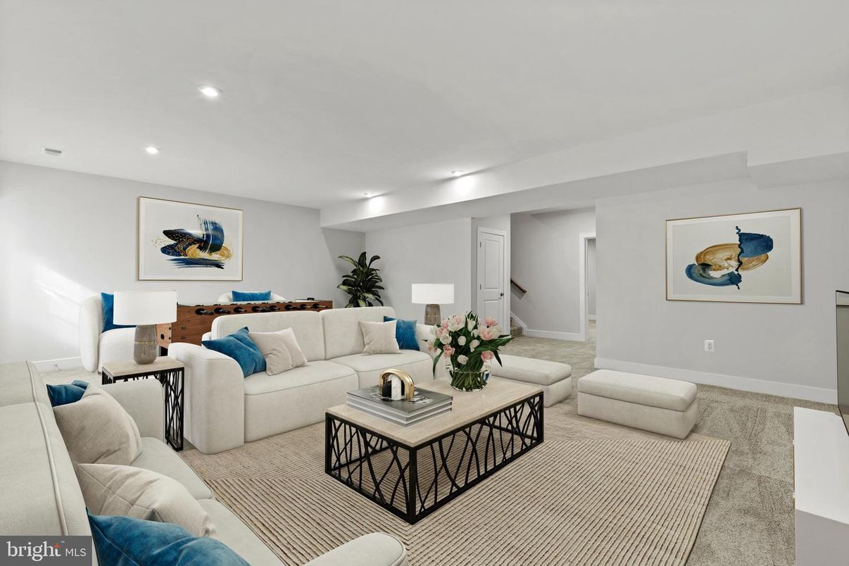Interior, Living room, Recessed Lighting