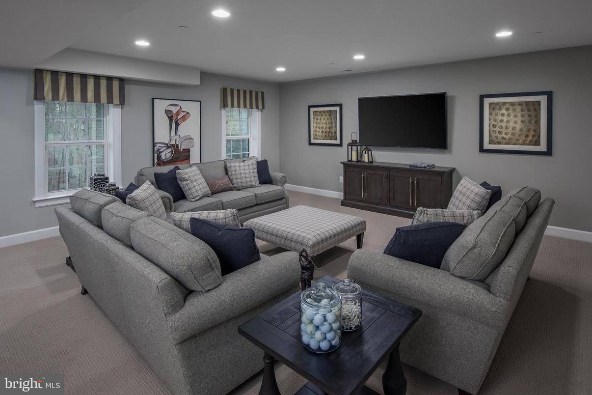 Interior, Living room, Recessed Lighting