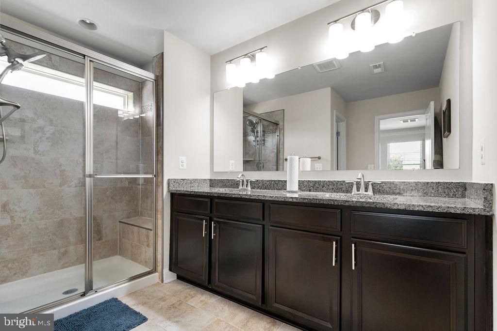 Bathroom, Dual Sink Vanities, Glass Shower, Interior