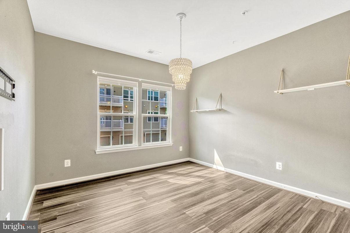 Chandelier, Empty room, Interior, Wood Texture Flooring