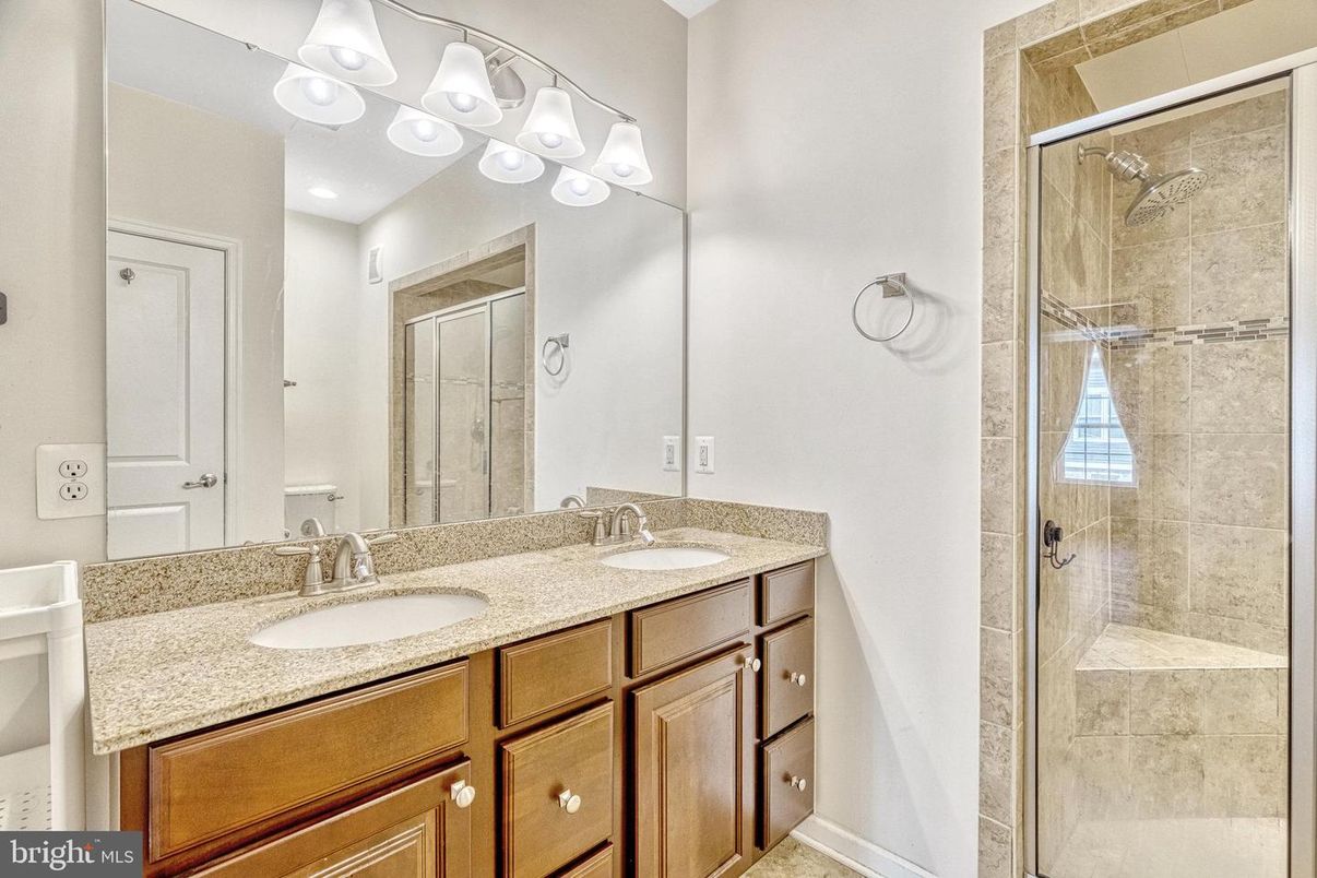 Bathroom, Dual Sink Vanities, Glass Shower, Interior