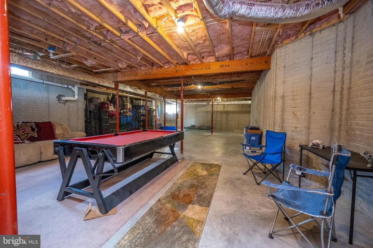 Billiard Table, Game Room, Interior, Stone Walls