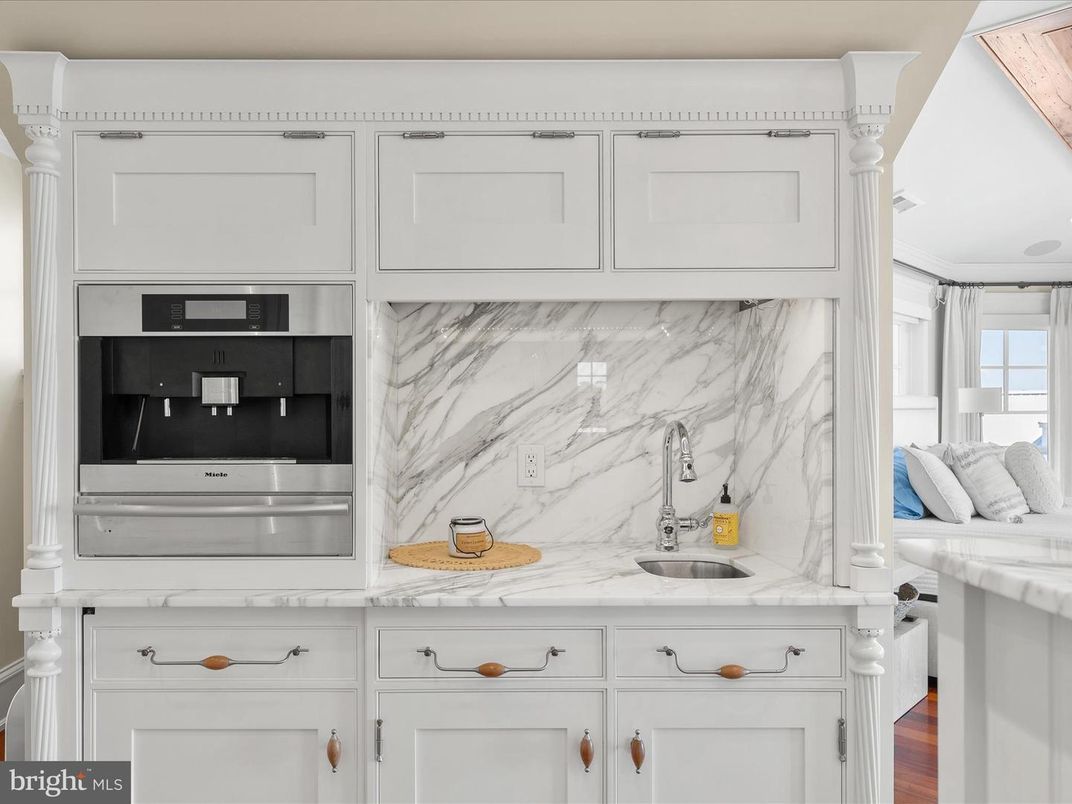 Interior, Kitchen, Marble Walls, Stainless Steel Appliances
