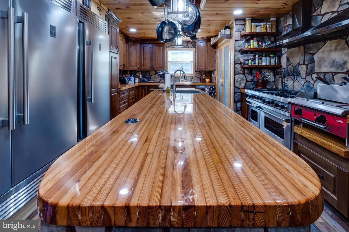 Interior, Kitchen, Recessed Lighting, Stainless Steel Appliances, Wooden Ceilings