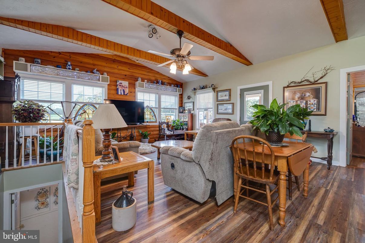 Dining room, Interior, Living room, Wooden Beams, Wood Texture Flooring