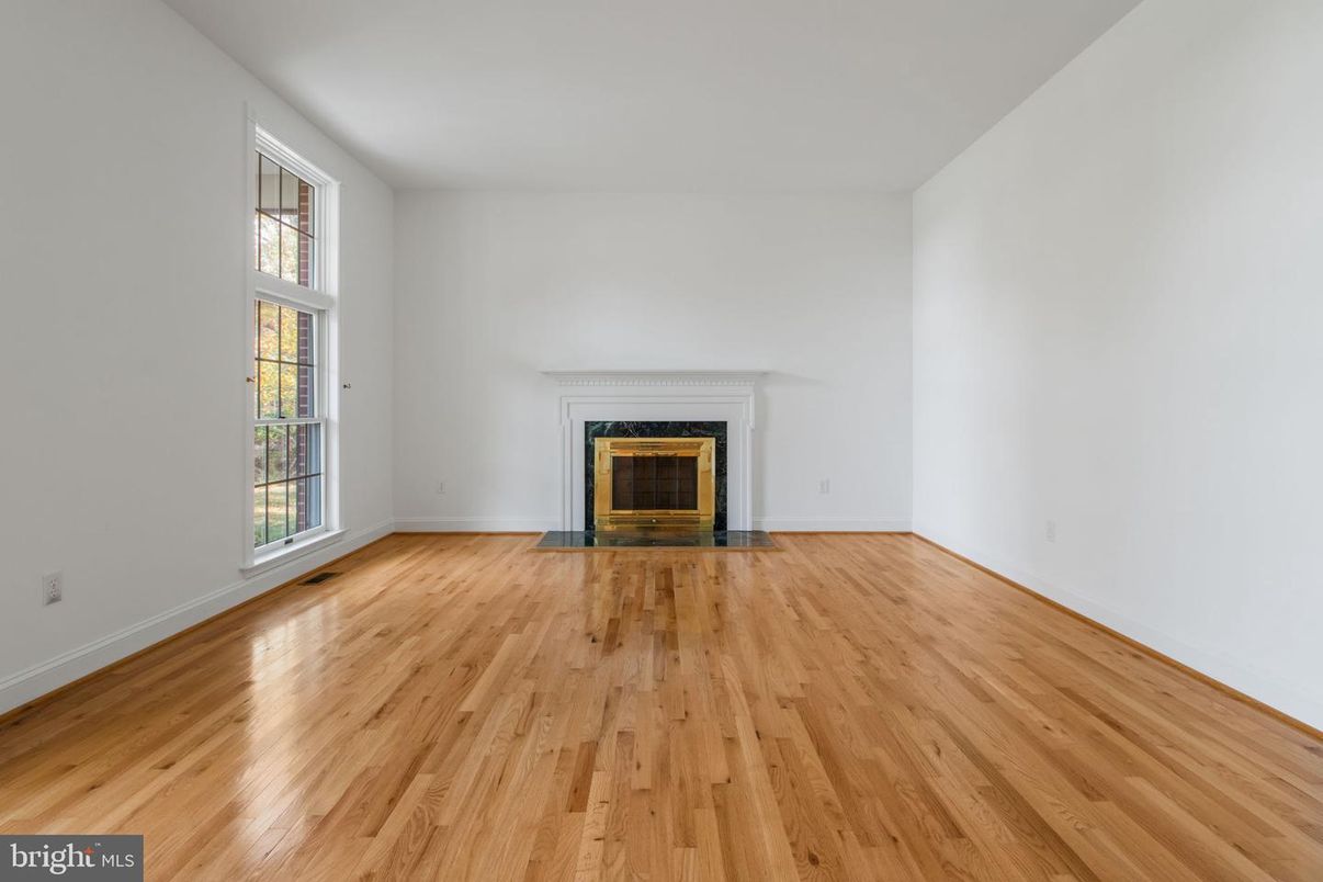 Empty room, Fireplace, Interior, Wood Texture Flooring