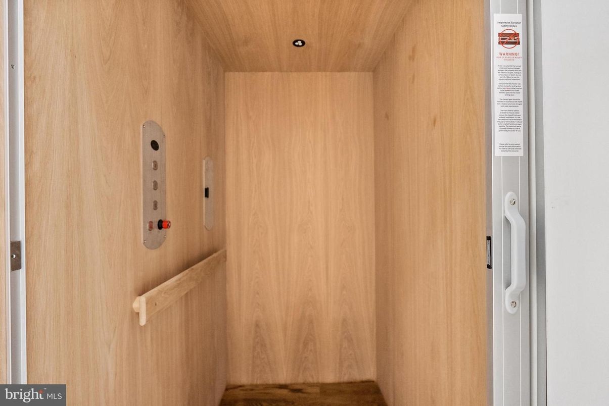 Elevator, Interior, Wooden Ceilings, Wooden Walls