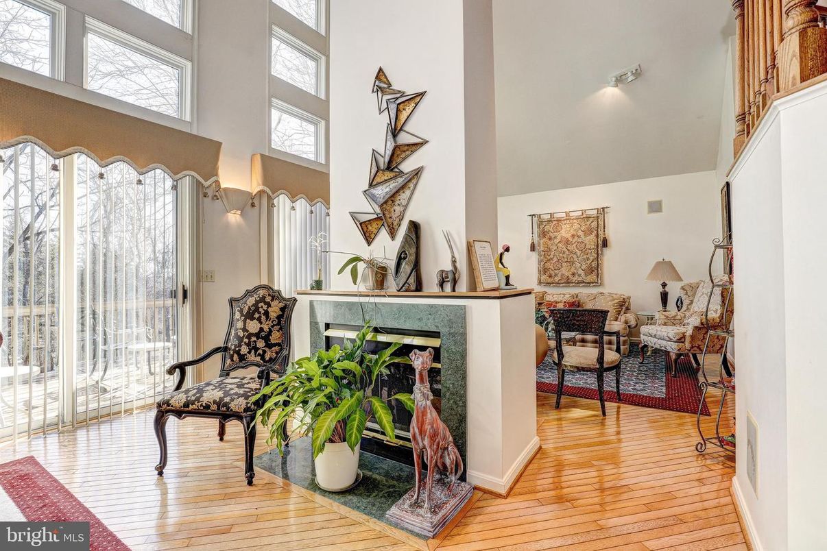 Fireplace, Interior, Wood Texture Flooring