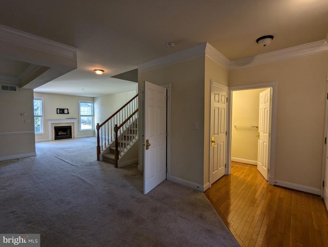 Empty room, Fireplace, Interior, Wood Texture Flooring