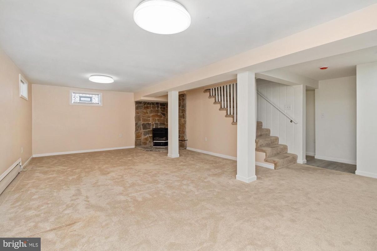 Empty room, Fireplace, Interior, Stone Walls
