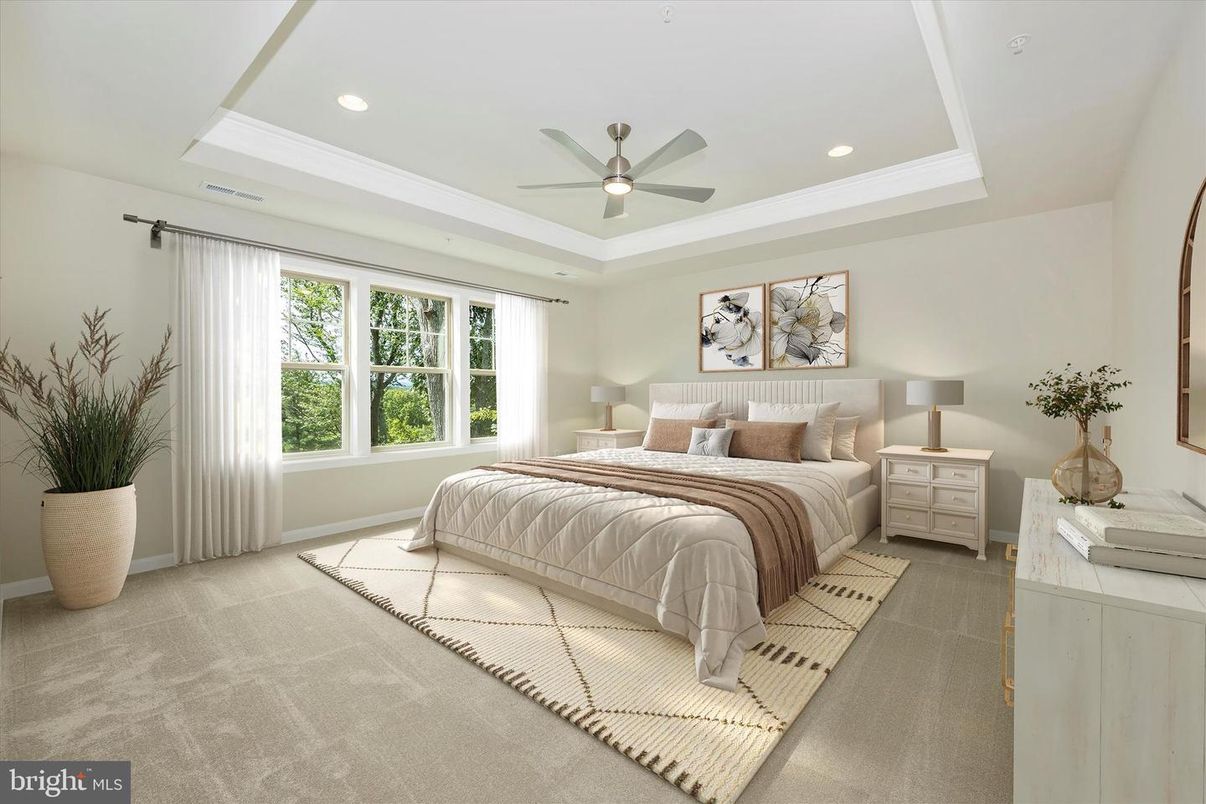 Bedroom, Interior, Recessed Lighting