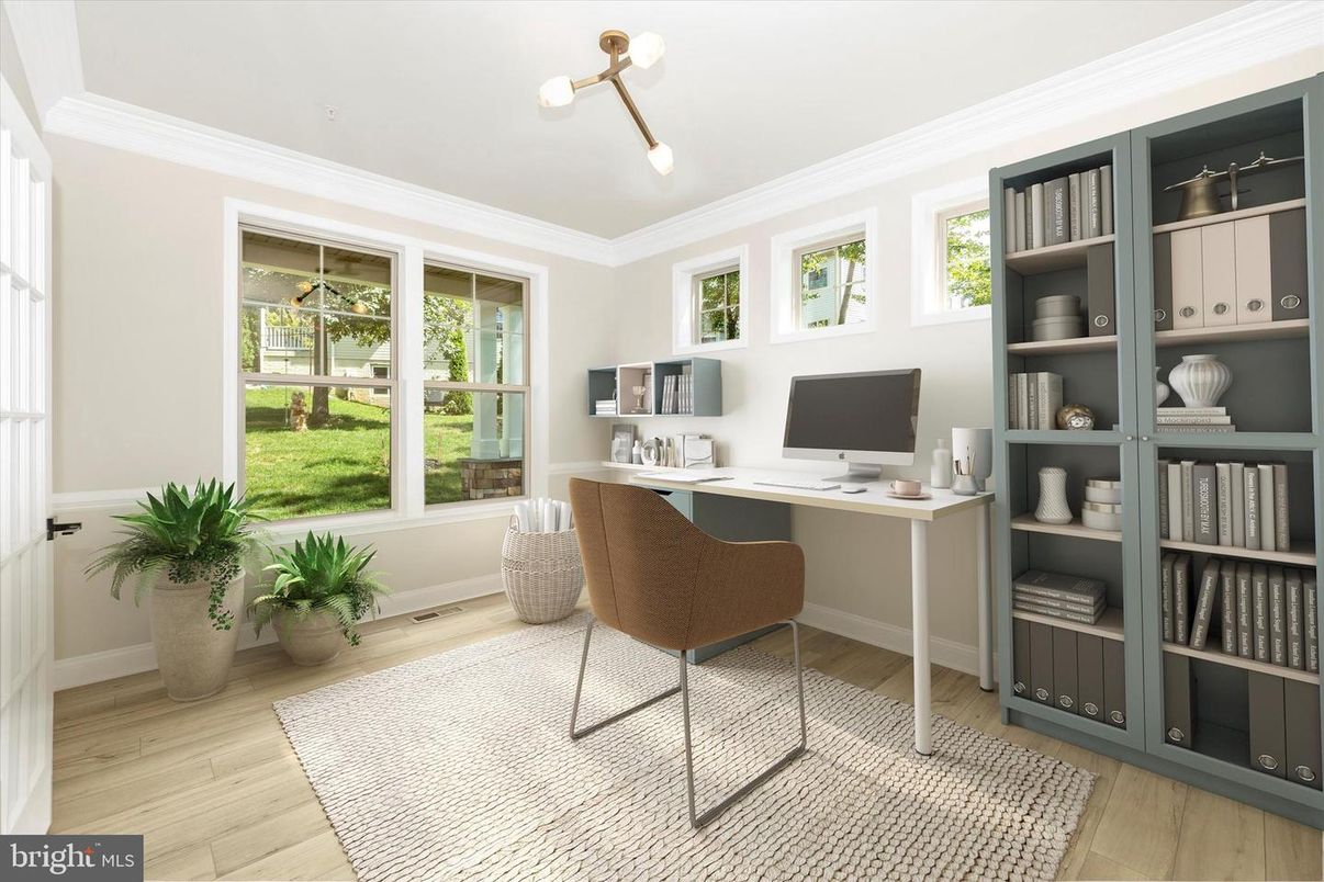 Home Office, Interior, Wood Texture Flooring