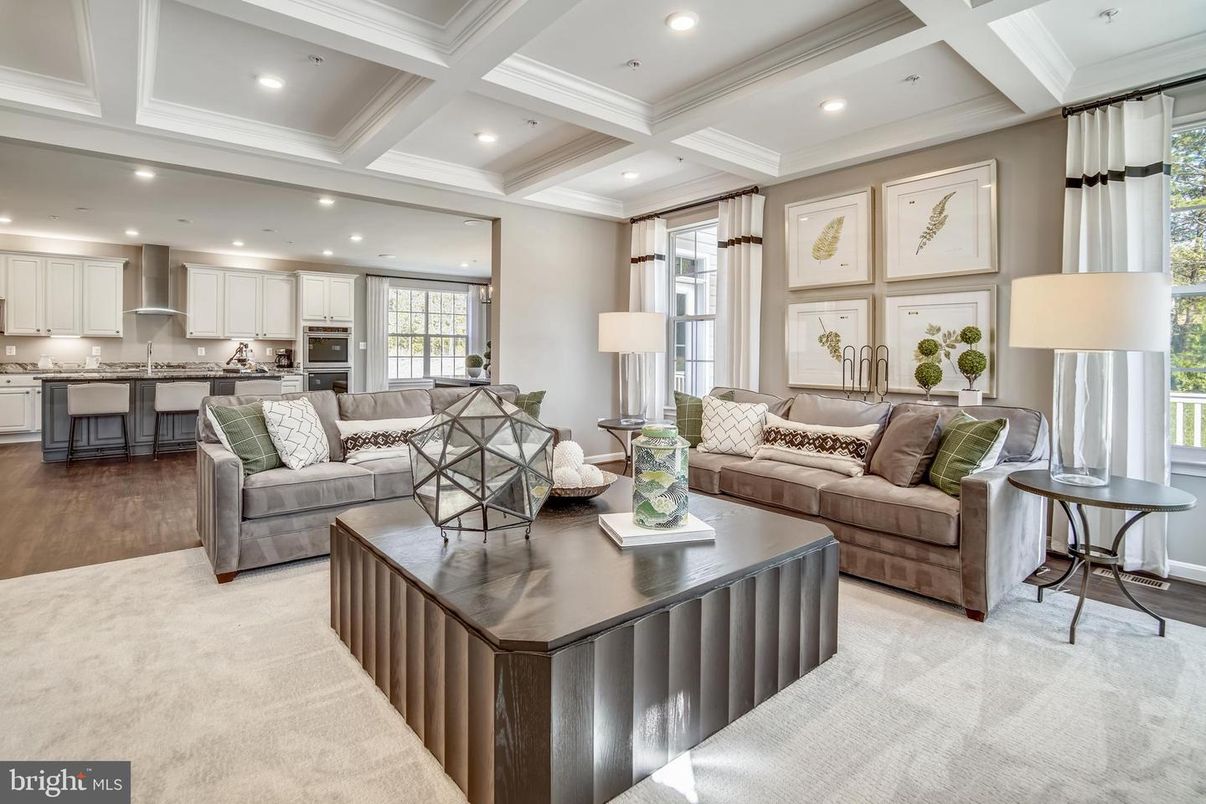 Interior, Kitchen, Living room, Recessed Lighting, Stainless Steel Appliances, Wood Texture Flooring