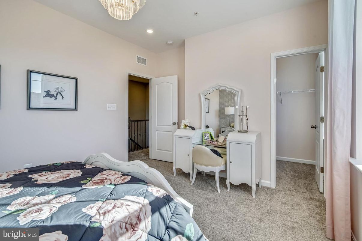 Bedroom, Chandelier, Home Office, Interior, Recessed Lighting