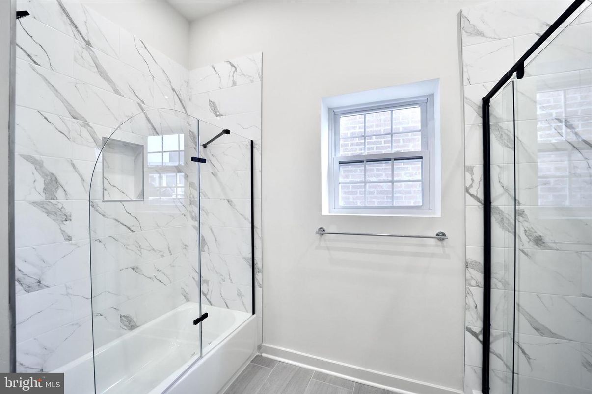 Bathroom, Glass Shower, Interior, Marble Walls
