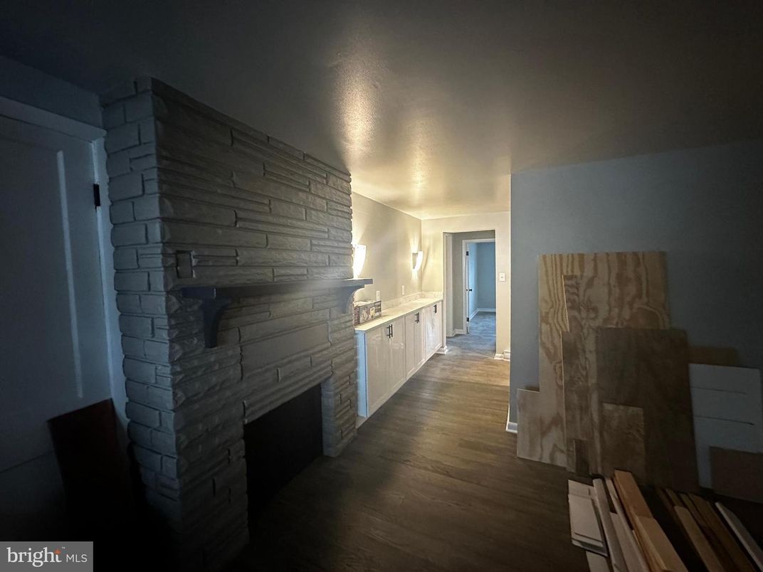 Fireplace, Interior, Stone Walls, Wood Texture Flooring