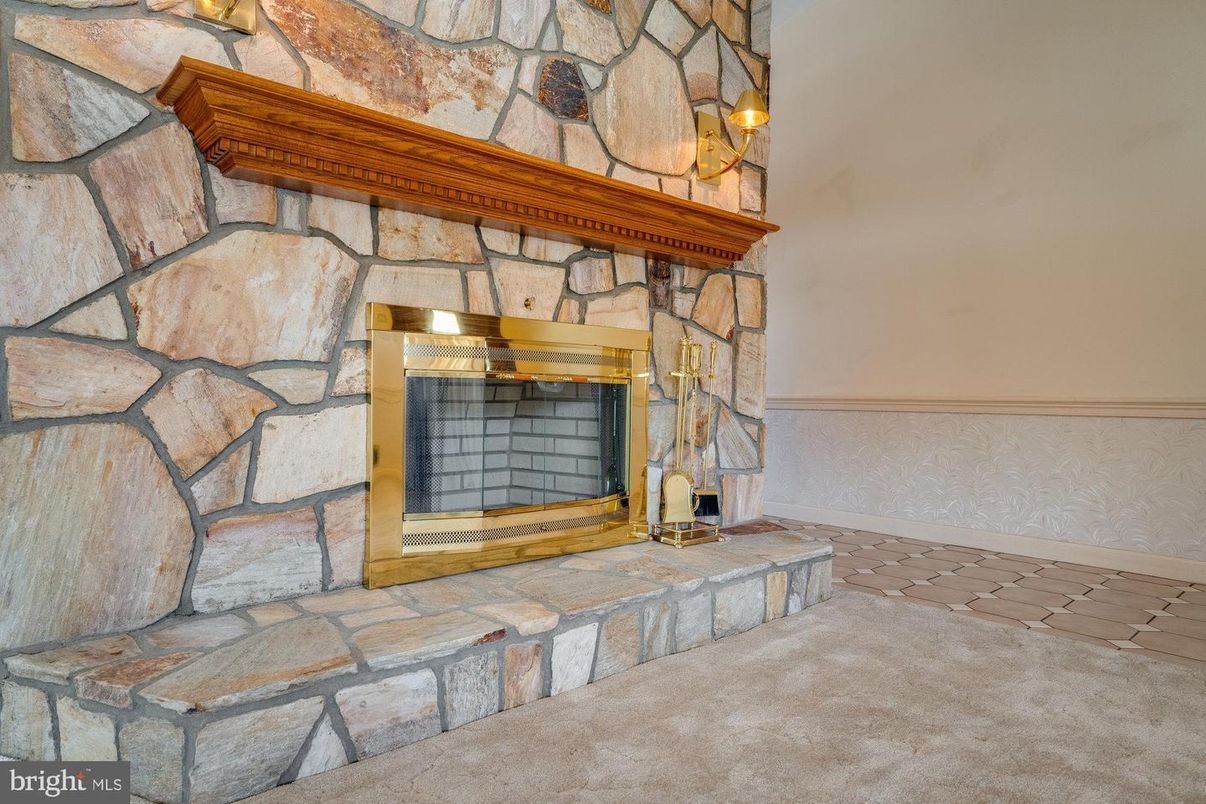 Fireplace, Interior, Stone Walls