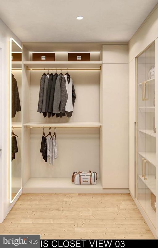 Interior, Recessed Lighting, Walk-in Closets, Wood Texture Flooring