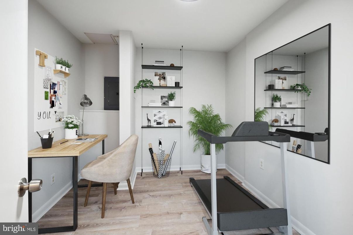 Home Office, Interior, Wood Texture Flooring