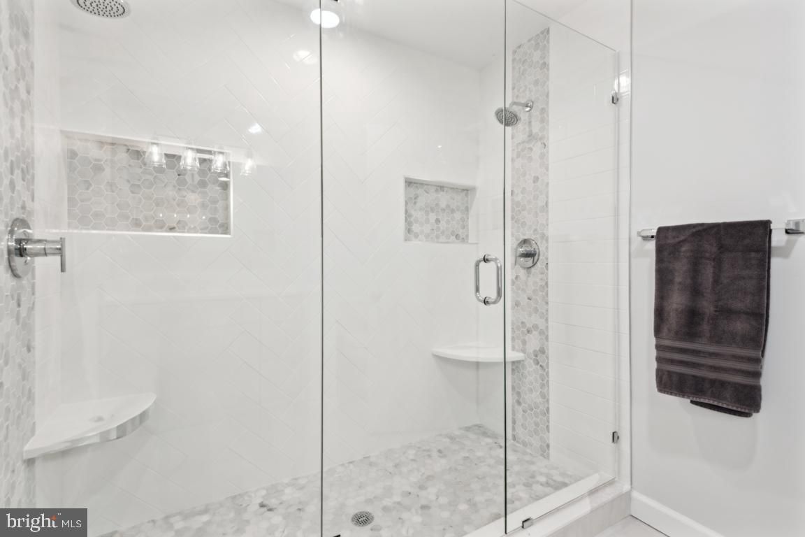 Bathroom, Glass Shower, Interior, Marble Walls