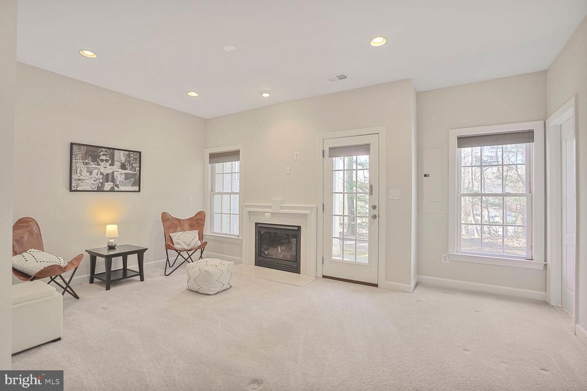 Empty room, Fireplace, Interior, Recessed Lighting