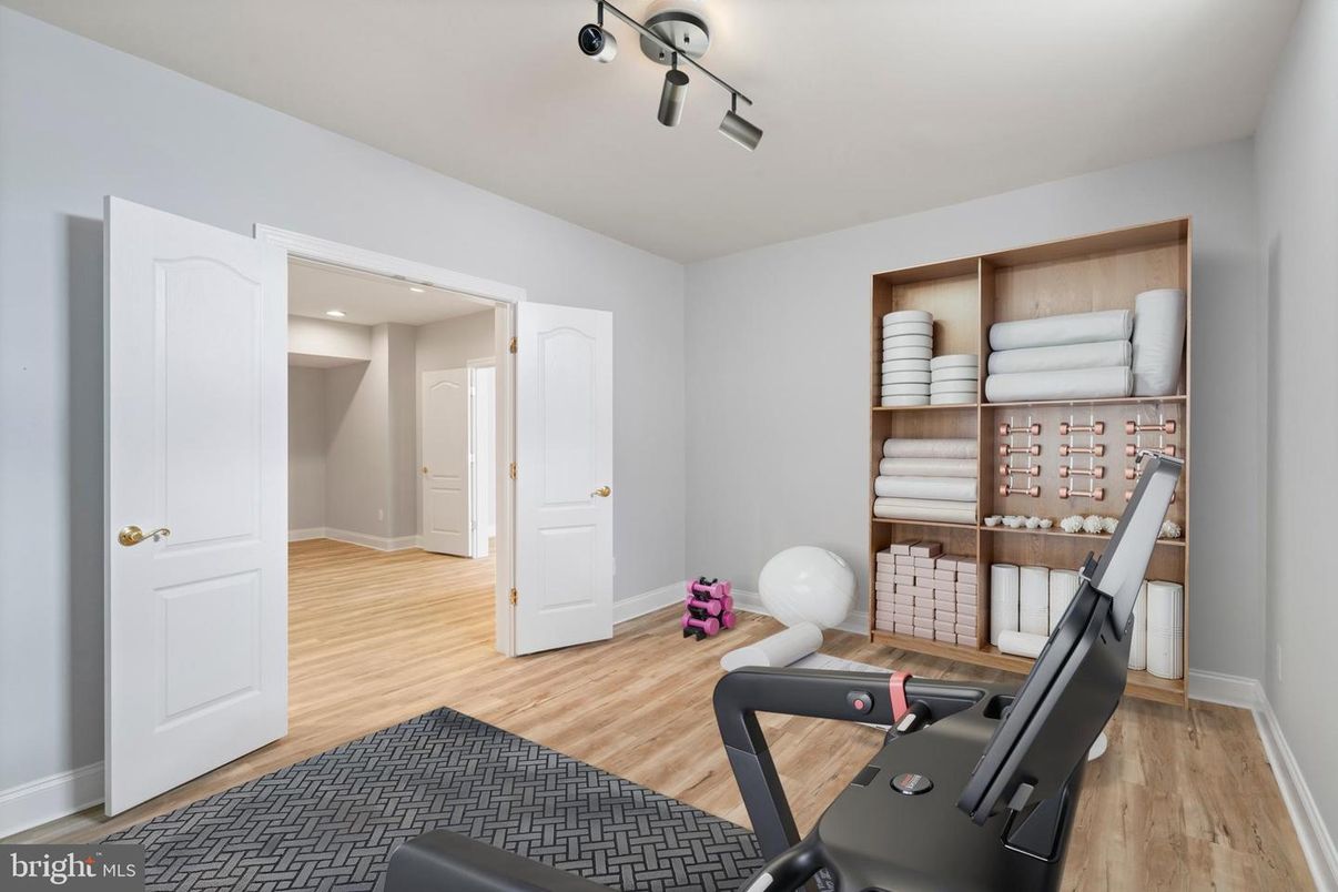 Fitness Equipment, Interior, Wood Texture Flooring