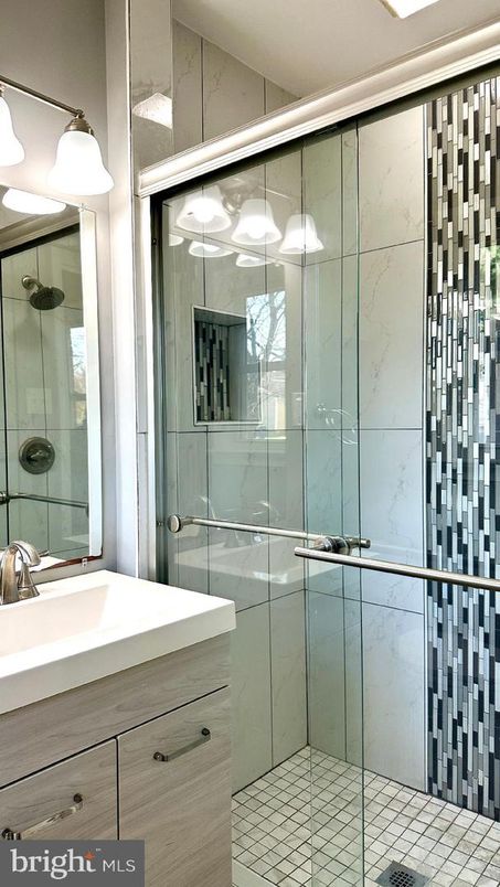 Bathroom, Glass Shower, Interior, Marble Walls