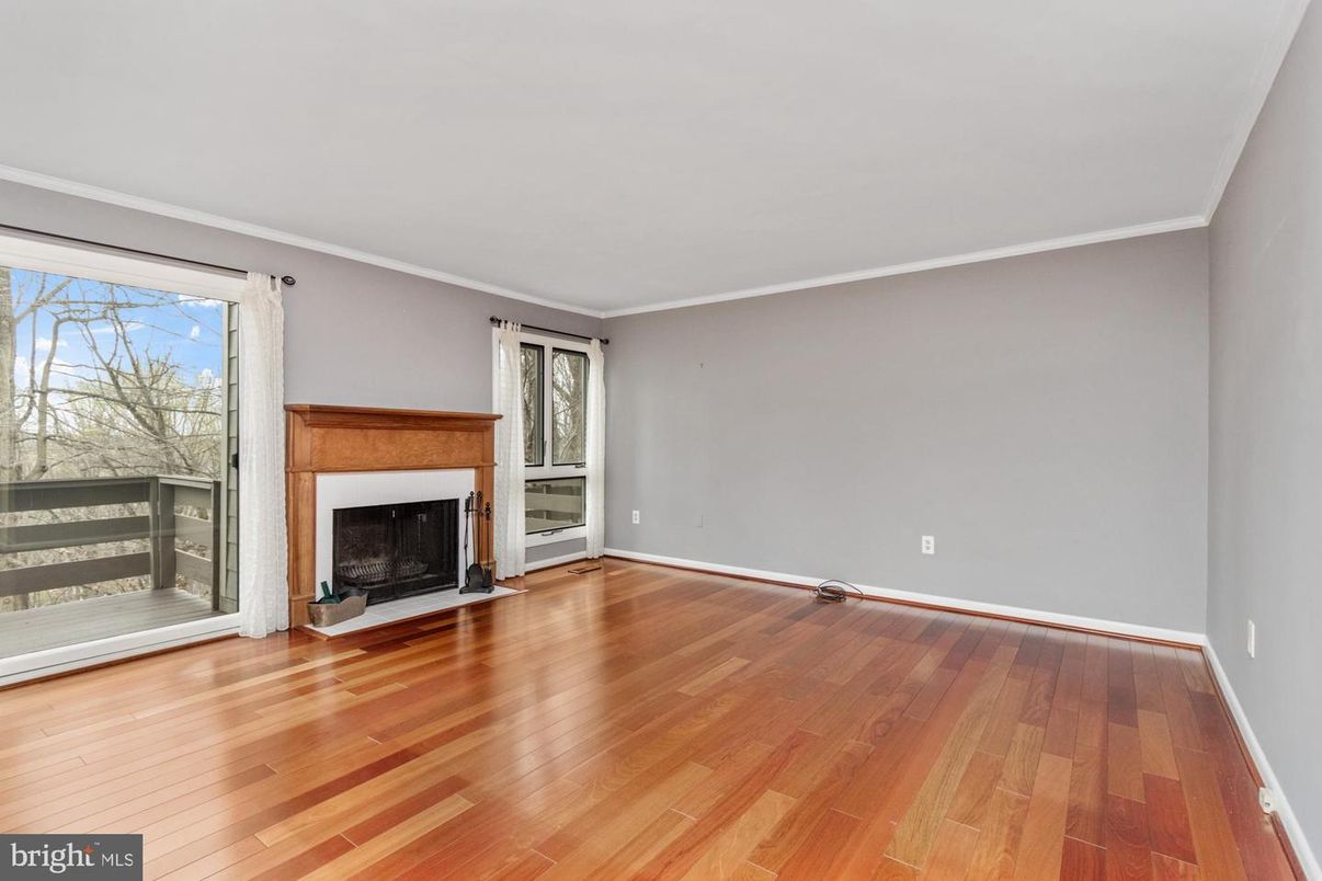 Empty room, Fireplace, Interior, Wood Texture Flooring