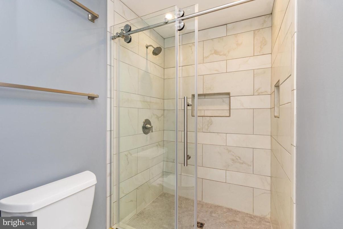 Bathroom, Glass Shower, Interior, Marble Walls