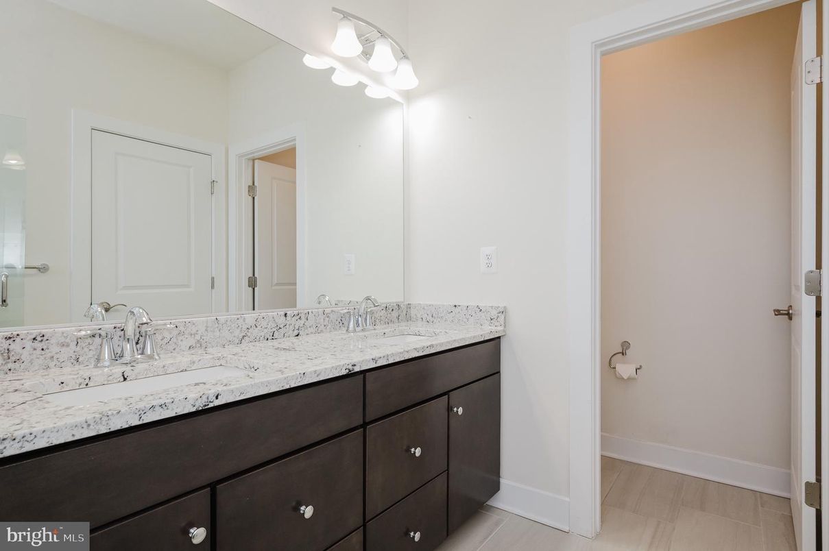 Bathroom, Dual Sink Vanities, Interior, Wood Texture Flooring