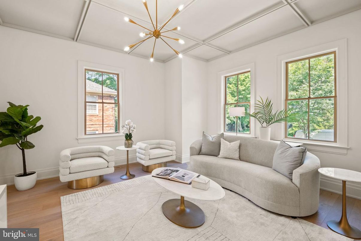 Interior, Living room, Pendant Lights, Wood Texture Flooring