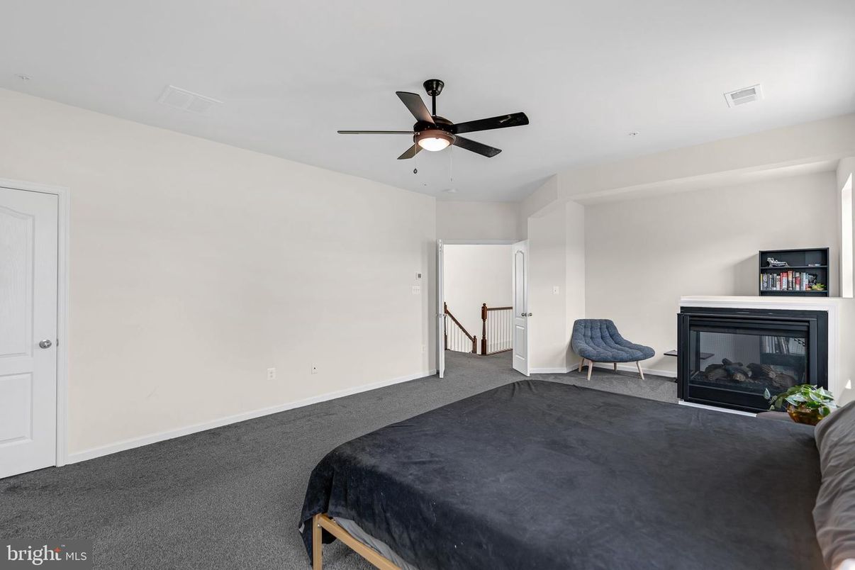 Bedroom, Fireplace, Interior