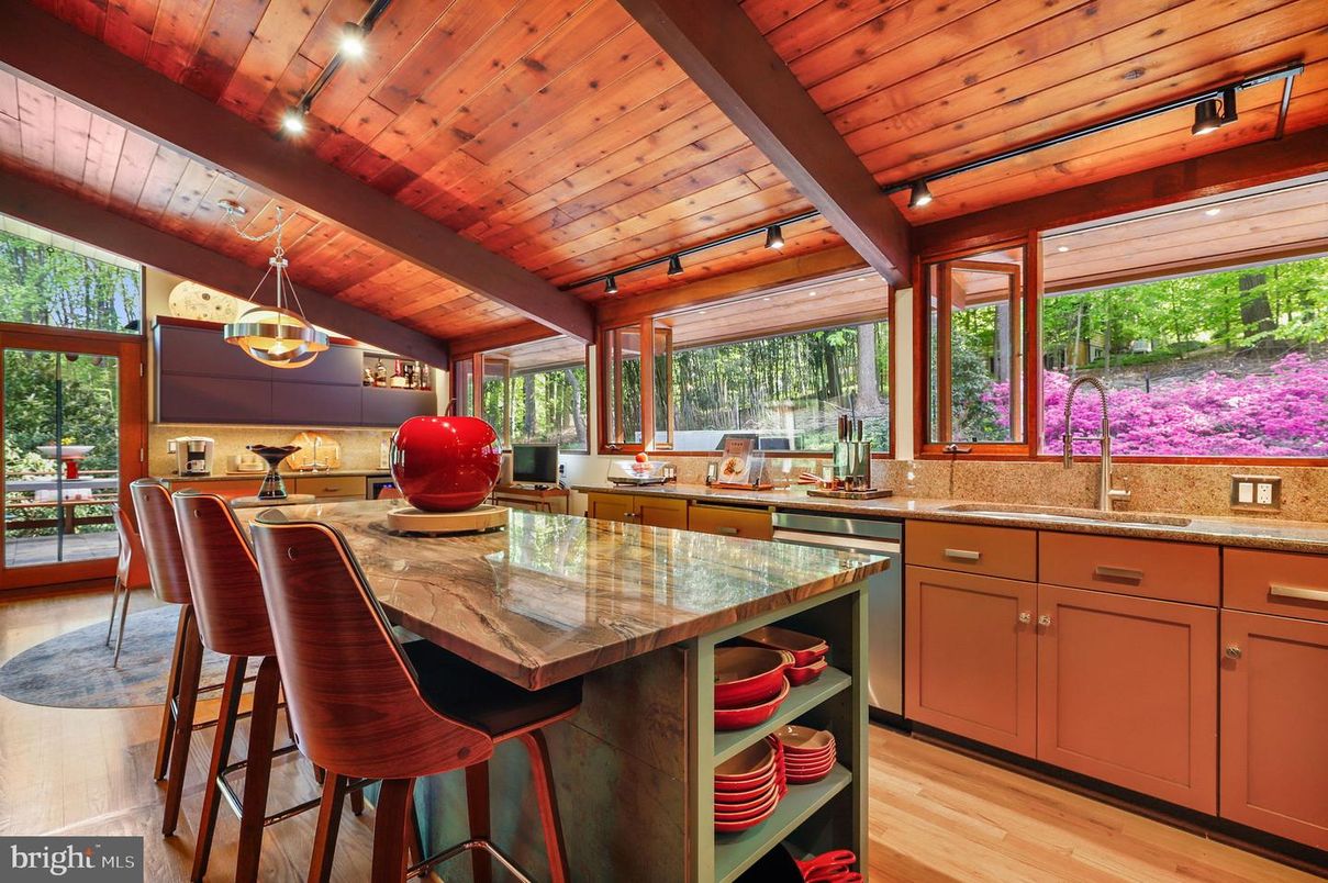 Interior, Kitchen, Wooden Beams, Wooden Ceilings, Wood Texture Flooring
