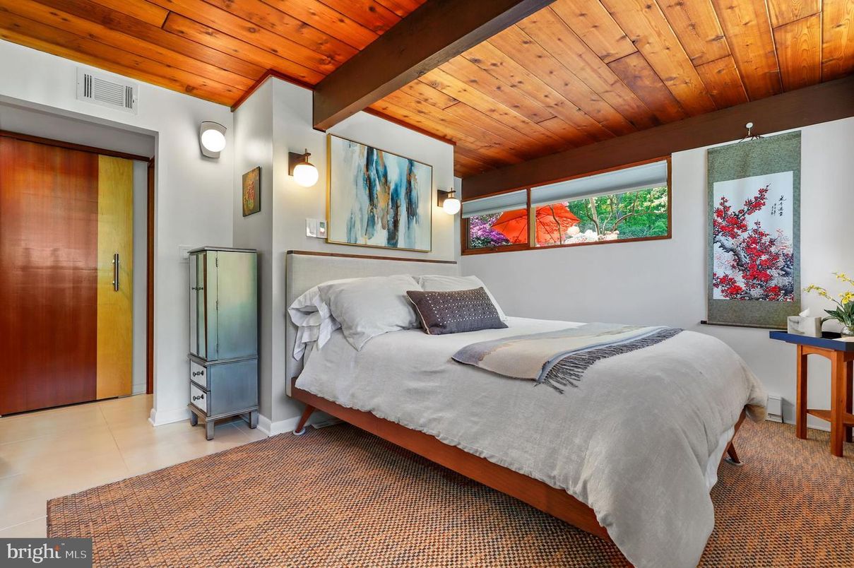 Bedroom, Interior, Wooden Beams, Wooden Ceilings