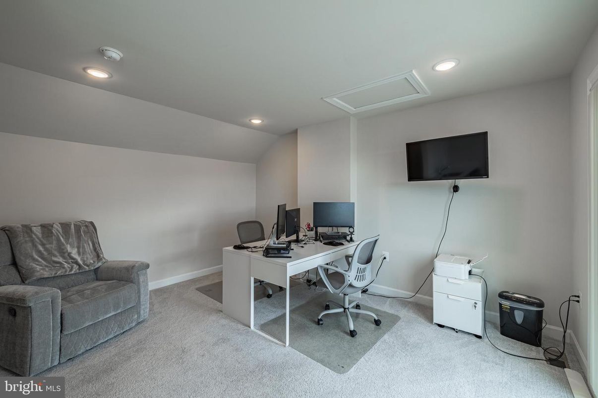Home Office, Interior, Recessed Lighting