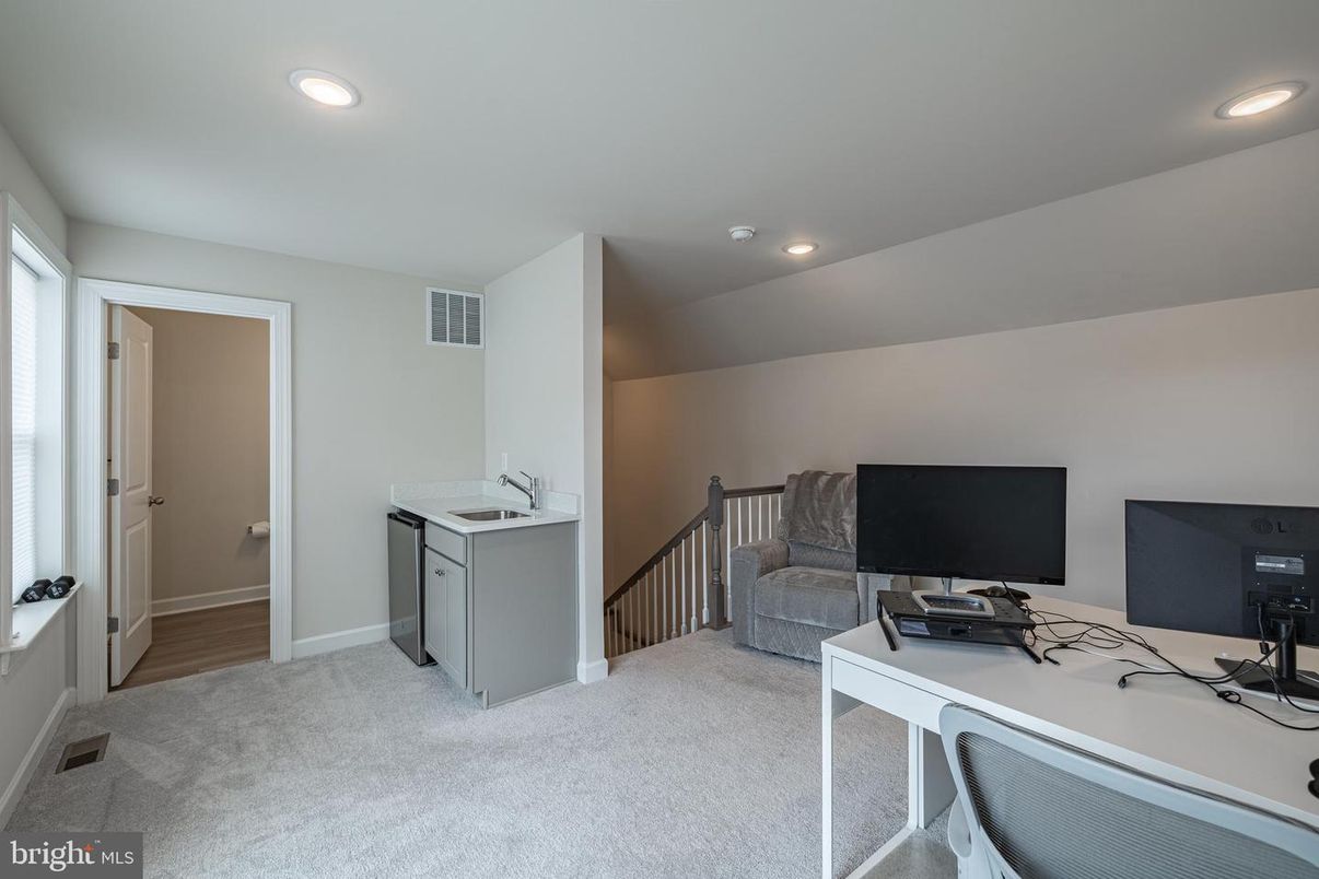 Home Office, Interior, Recessed Lighting