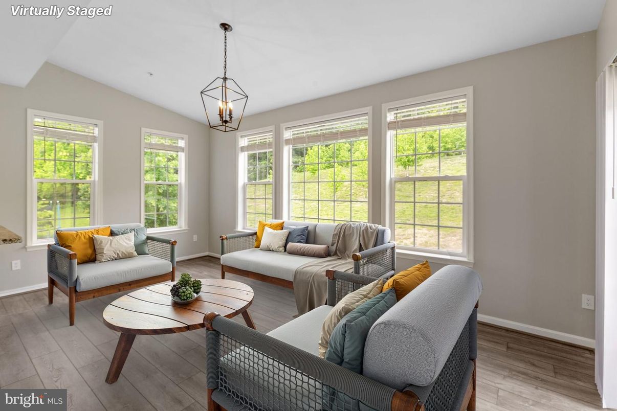 Interior, Living room, Pendant Lights, Wood Texture Flooring