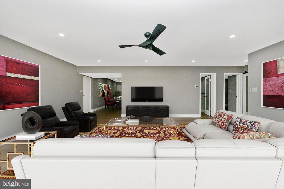 Interior, Living room, Recessed Lighting