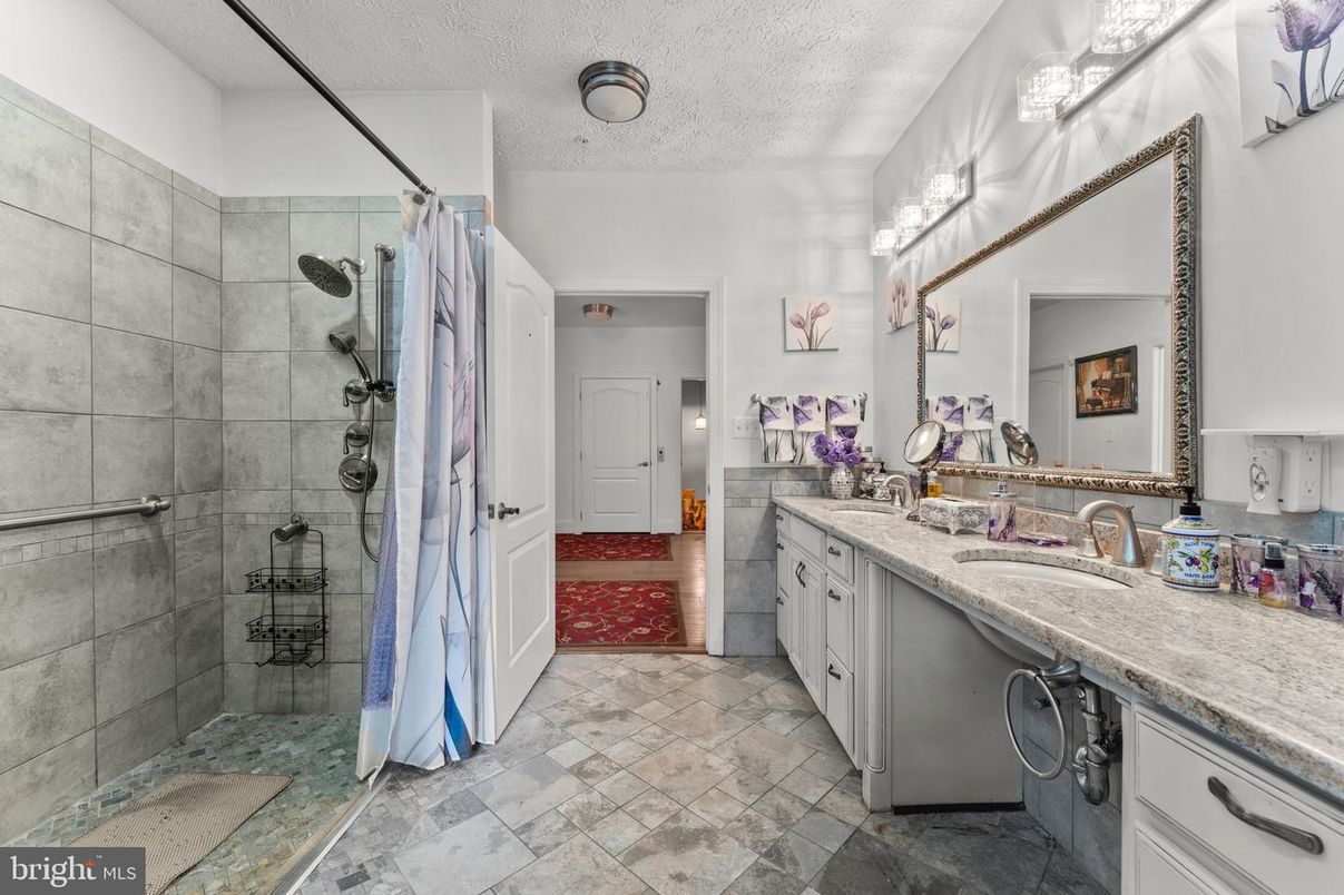 Bathroom, Dual Sink Vanities, Glass Shower, Interior