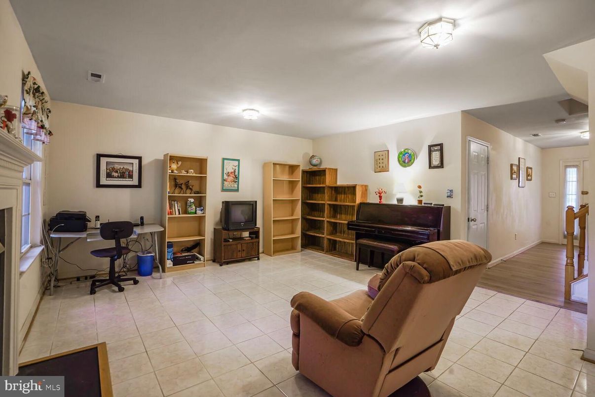 Fireplace, Home Office, Interior, Piano, Wood Texture Flooring