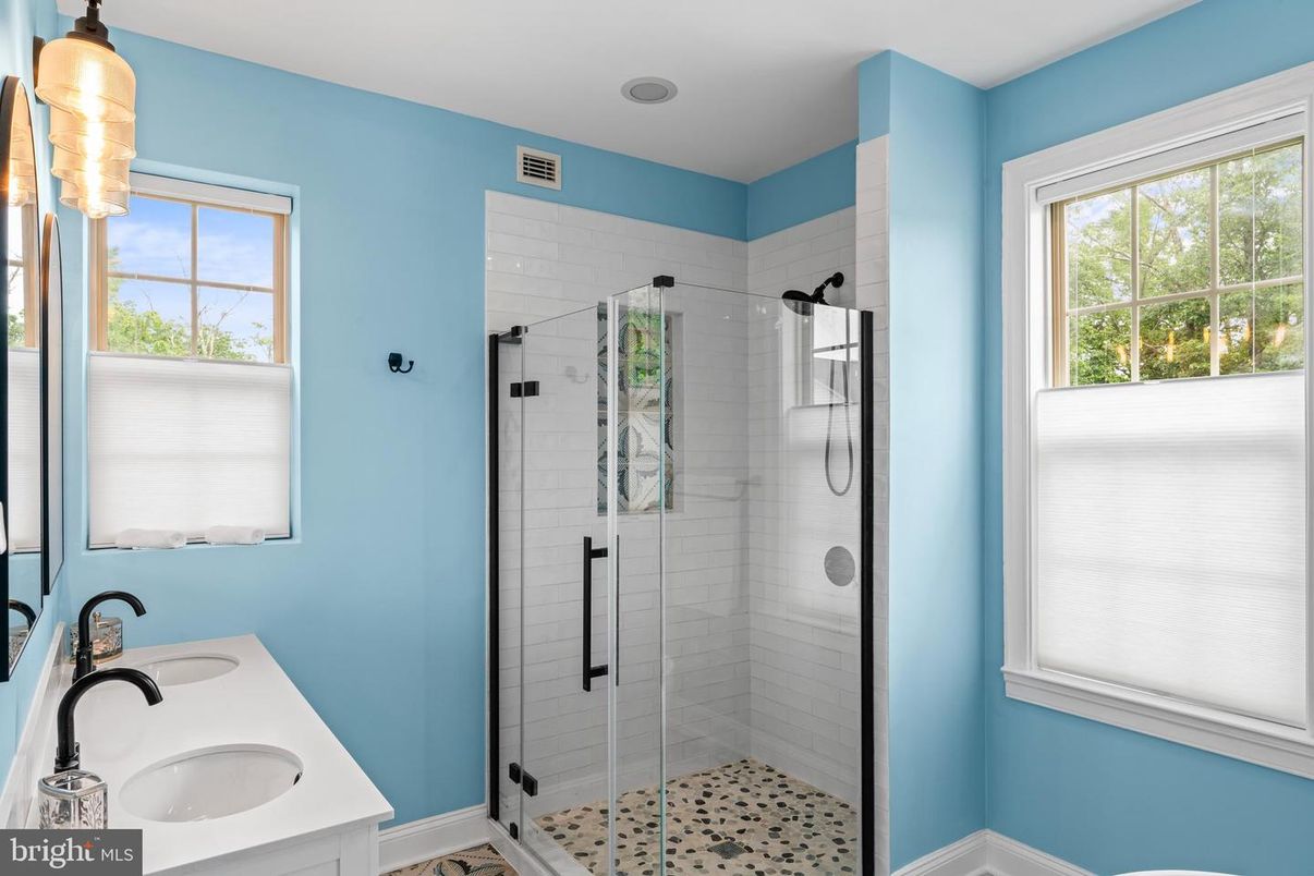 Bathroom, Dual Sink Vanities, Glass Shower, Interior