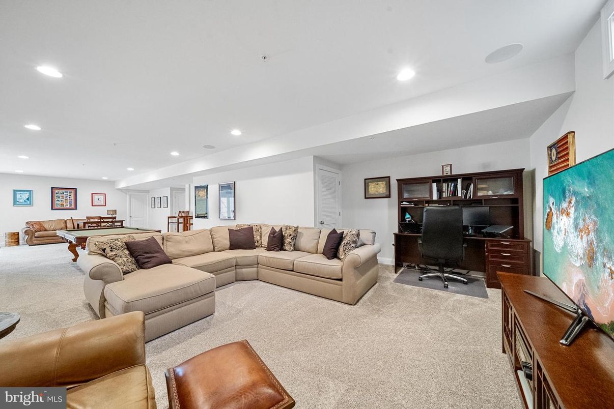 Home Office, Interior, Living room, Recessed Lighting