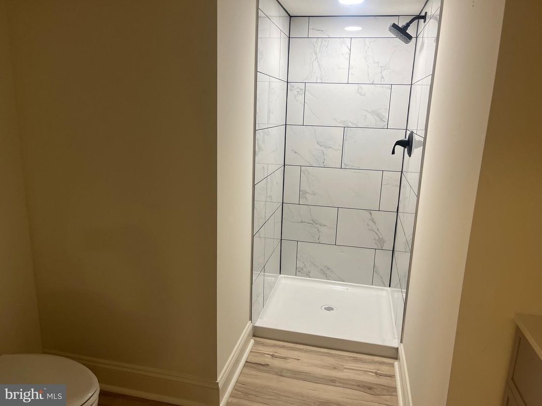 Bathroom, Interior, Marble Walls, Wood Texture Flooring